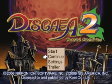 Disgaea 2 - Cursed Memories screen shot title